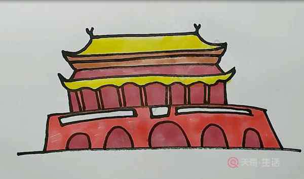 北京天门的简笔画 天安门简笔画 北京天安怎么画简单