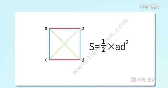 平行四边形的面积公式对角线 正方形面积对角线公式 正方形面积的对角线公式是什么