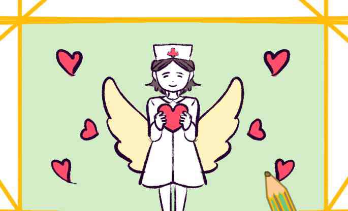 天使怎么画 天使之护士上色简笔画要怎么画