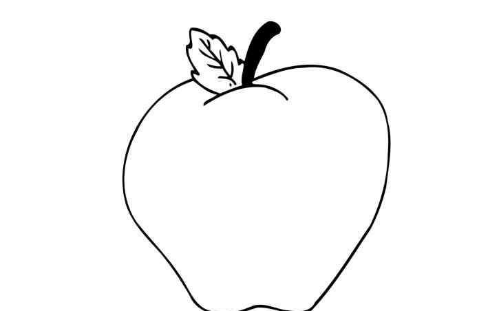 100种水果简笔画 好吃的大苹果幼儿水果简笔画