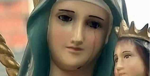圣母血泪 哥伦比亚小镇圣母像流血泪朝圣者争睹神蹟