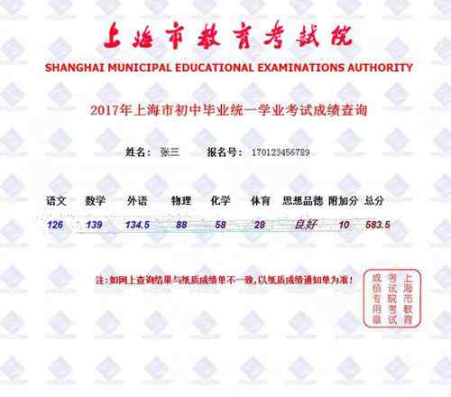 2017中考分数什么时候公布 2017上海中考成绩查询时间与入口 成绩将于7月6日公布
