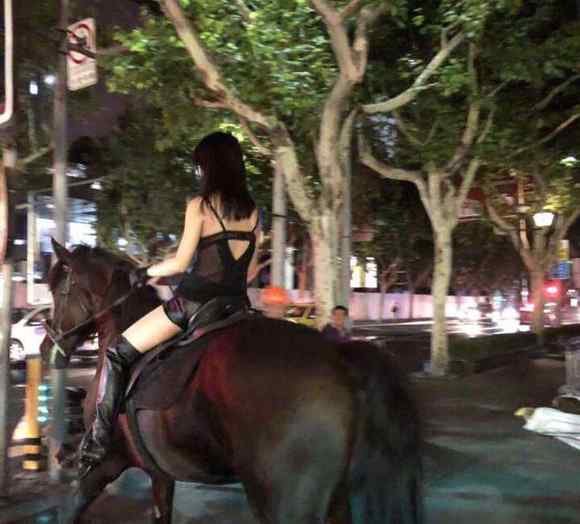 女子深夜骑马 女子深夜骑马是什么情况？女子深夜骑马照片曝光声称马是自己宠物