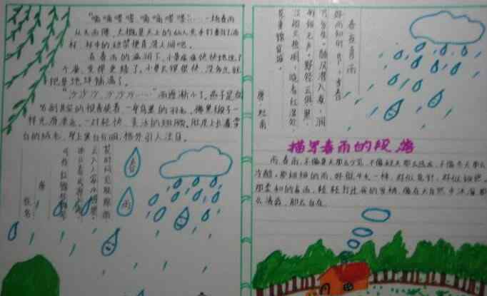 春雨图片 春雨手抄报图片大全