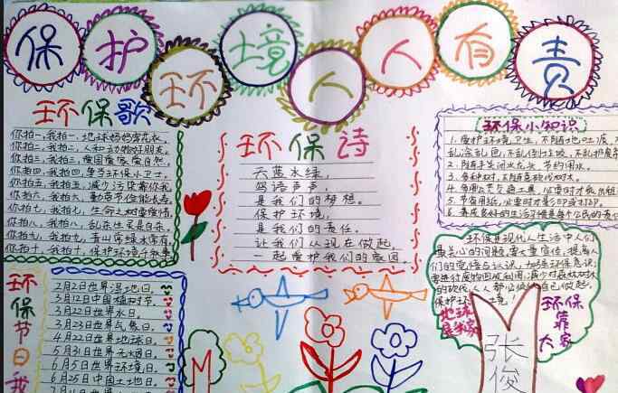 环境保护小报 环境保护手抄报