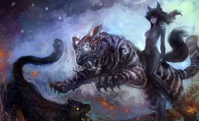 传说武则天时代的异兽，身高一丈的巨虎，专吃一种无骨怪物