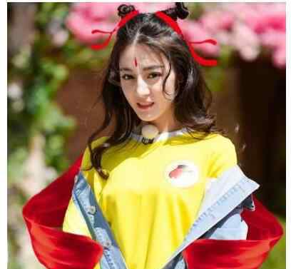 哪吒的照片 迪丽热巴哪吒头图片 示范哪吒头如何扎好看