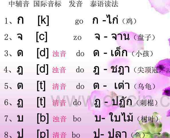 字母表怎么读 泰语元音辅音字母表怎么背