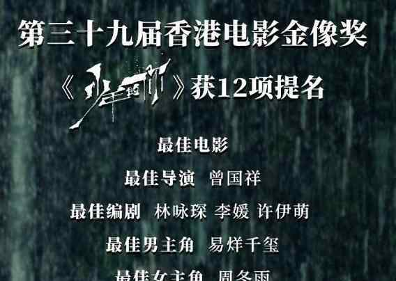 香港电影金像奖提名 金像奖提名名单完整版 《少年的你》获12项提名