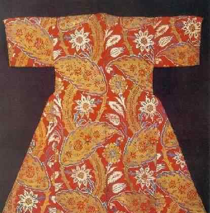 一个典礼用的卡夫坦,奥斯曼皇宫绸缎纺织产品
