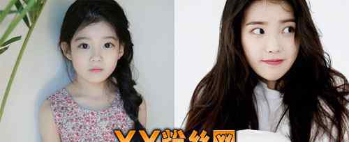 iu照片 金奎莉妈妈照片 韩国女童金奎莉和IU对比照好像