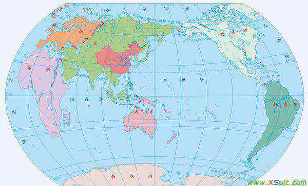 七大洲地图 七大洲四大洋分布图地图