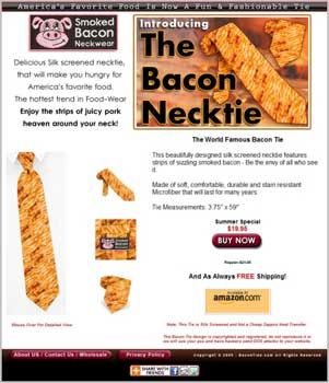 领带专卖 BaconTies.com：专卖“培根”领带？