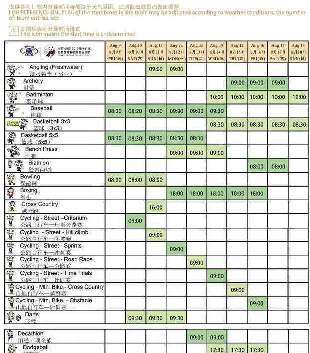 世警会时间 2019世警会时间+地点+门票+赛程安排+交通