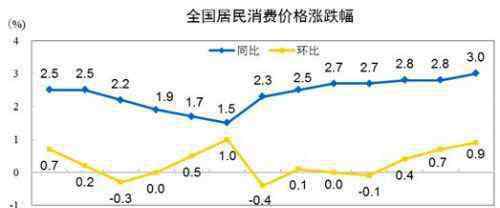 居民消费价格指数 2019年9月CPI公布 9月居民消费价格主要数据