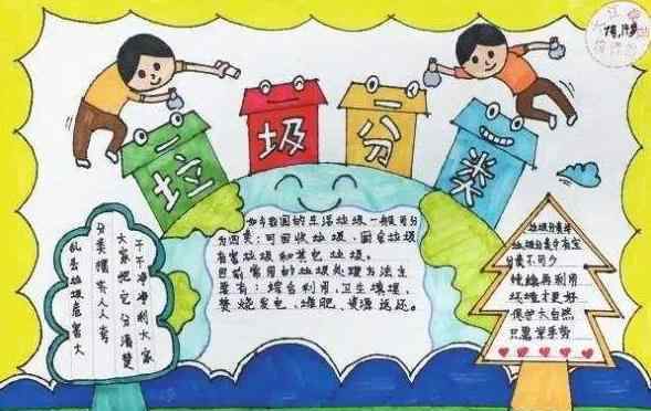 垃圾分类手抄报图片 小学生垃圾分类手抄报图片_关于环保垃圾分类的手抄报