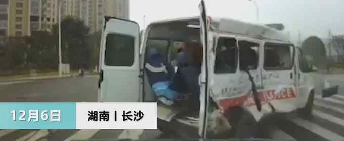 突发！长沙救护车与罐车相撞致1死4伤 救护车上1人直接被甩出