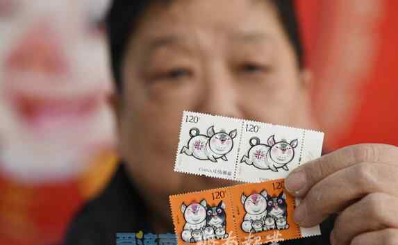 旺福 快看"肥猪旺福"!猪年生肖邮票亮相 济南人韩美林设计