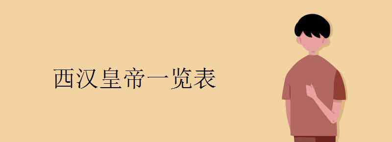 西汉皇帝列表 史上最全西汉皇帝一览表