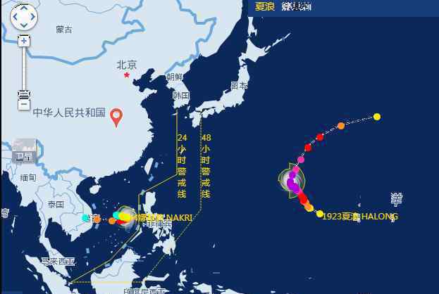 台风夏浪 台风娜基莉路径图 2019台风娜基莉导致中国哪些区域降温