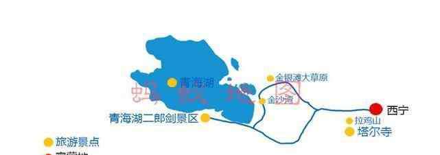 青海旅游地图 青海旅游线路图超详细攻略