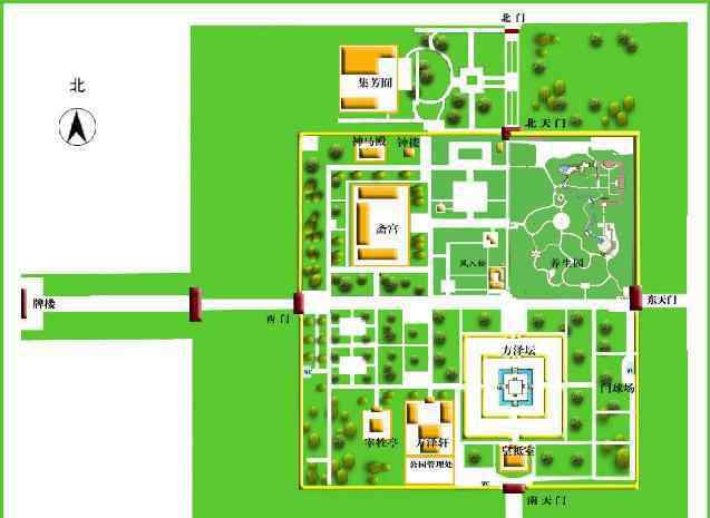 地坛公园地址 地坛公园导览图 北京地坛公园地图