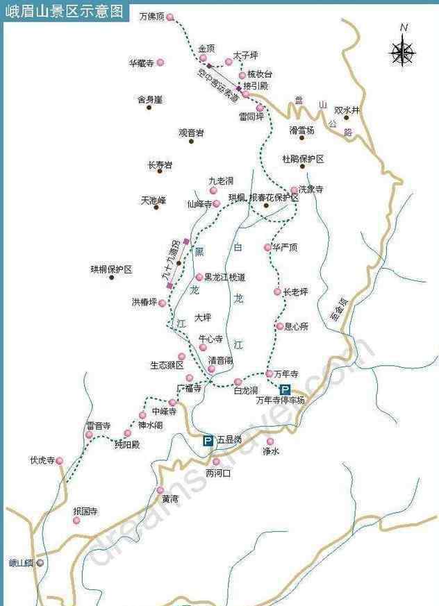 峨眉山旅游路线 峨眉山旅游攻略详细版 峨眉山徒步爬山路线图