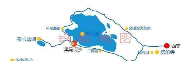 青海旅游地图 青海旅游线路图超详细攻略