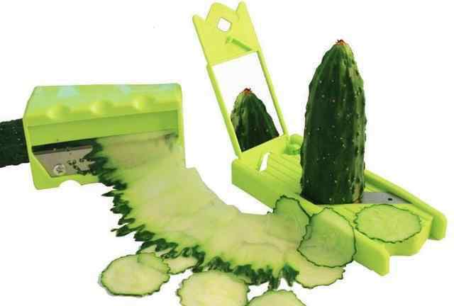切黄瓜的美容刀 黄瓜不仅好吃，用起来也很舒服—切黄瓜面膜刀美容器