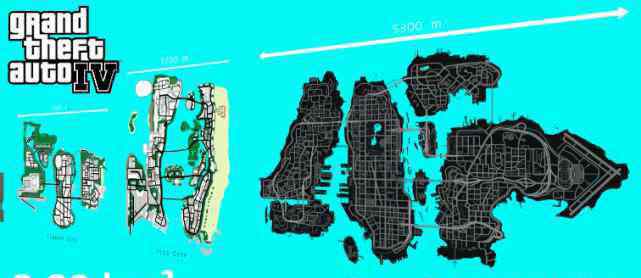 南北朝地图 GTA：历代侠盗的地图直观比较，不看不知道，原来洛圣都这么大