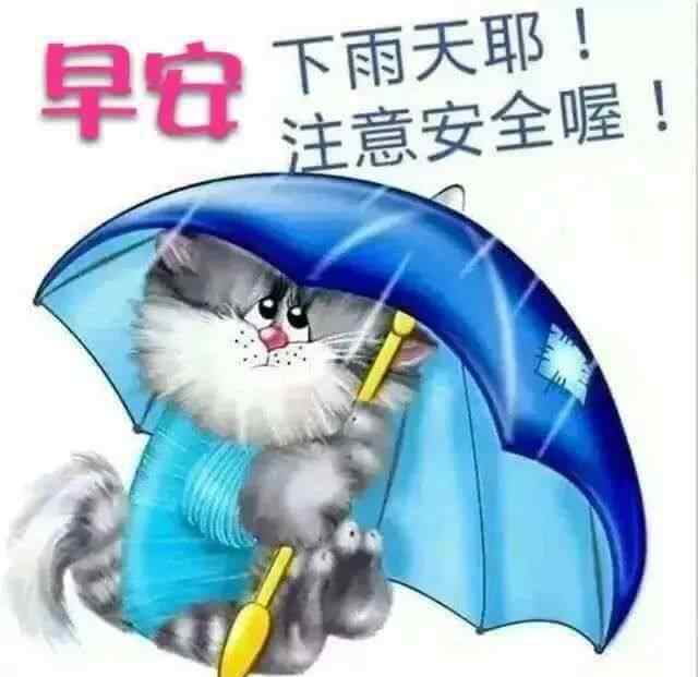 下雨天图片 下雨天早上好图片唯美带字大全 下雨天问候朋友的祝福语说说表情