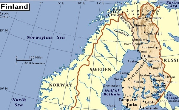 芬兰地理知识普及:芬兰地图及地域环境情况