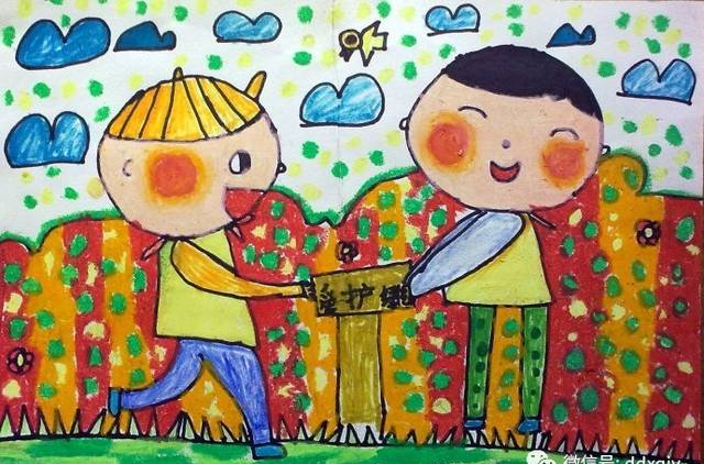 幼儿园儿童画《我的好朋友》