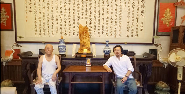 书画家叶建波拜访老艺术家王铁成先生