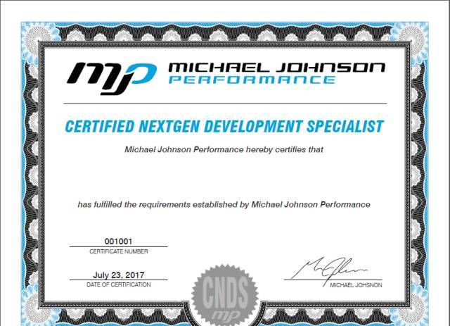 【国际官方认证】MJP全球首批青少年体能训练专家