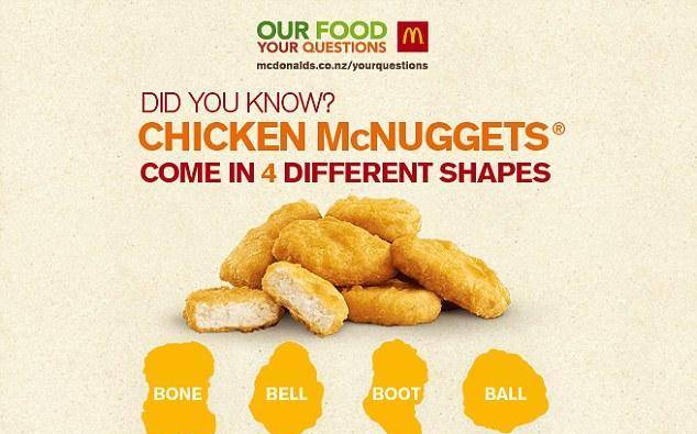 你知道吗？麦当劳的麦乐鸡其实只有四种形状，还有各自的名字