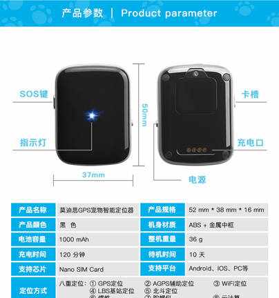 五种GPS宠物定位器的原理