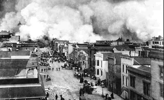 旧金山大地震 罕见的1906年旧金山大地震老照片，犹如世界末日，图9让人恐惧