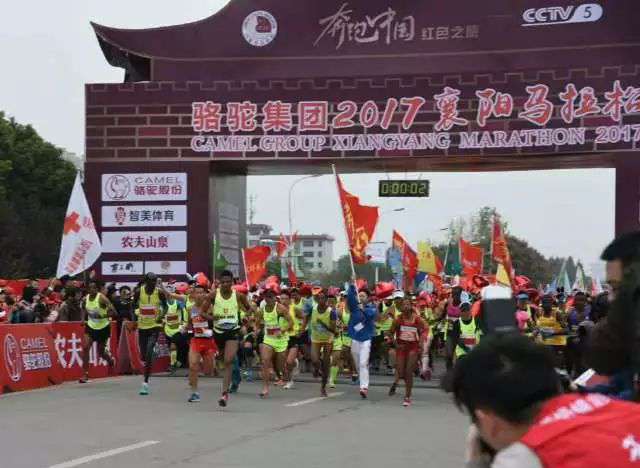 彩宝网 2017襄阳马拉松赛鸣枪开跑
