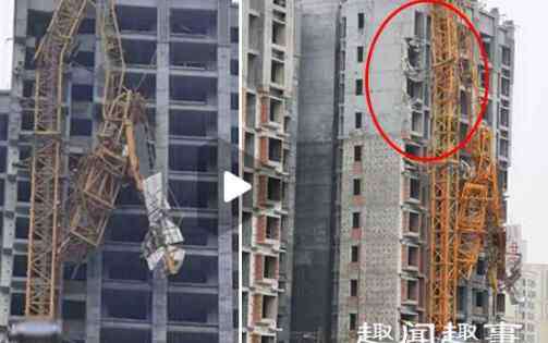塔吊倒塌 在建工地塔吊突然倒塌 事发瞬间画面曝光令人心惊内幕曝光太可怕了