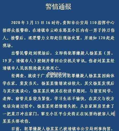 2岁女童 大学生持刀杀害2岁女童 事件原因始末曝光现场惨烈