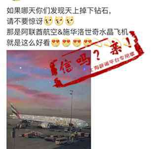 真水晶和假水晶的图片 阿联酋航空推出镶满水晶的客机？这张图片的真相是……