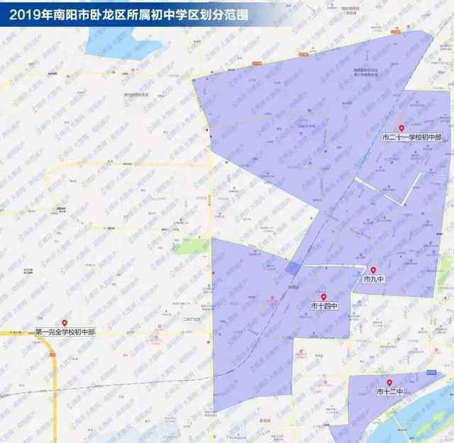 南阳市市区地图 2020南阳市中小学招生在即！附南阳市「2019」学区划分地图参考（市直中小学）