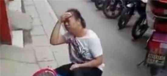 空调掉落砸中女子 飞来横祸！空调掉落砸中女子 头部瞬间鲜血直流