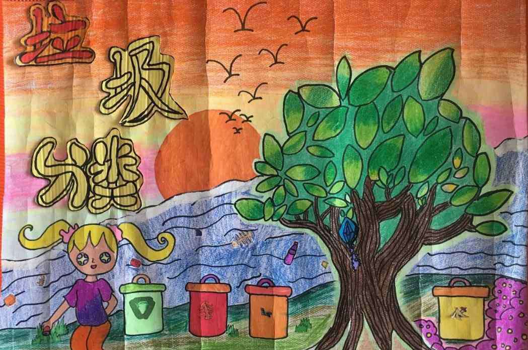 环保画简单又漂亮 垃圾分类保护环境绘画简单又漂亮