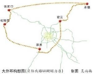 北京七环最新规划图 北京七环路线规划图 将经廊坊、张家口、唐山和承德
