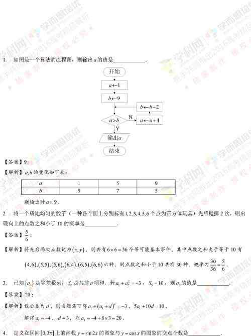 2016江苏高考数学 2016年高考江苏数学试卷真题及答案汇总解析
