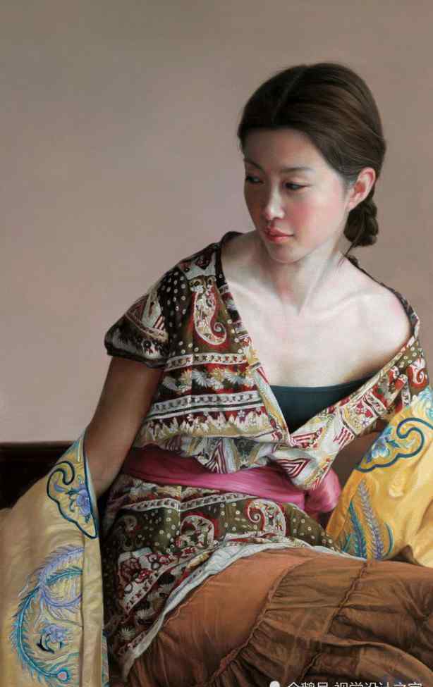 东方美女人体 东方女性人体油画艺术，具有独特的人体艺术之美，唯美圆润