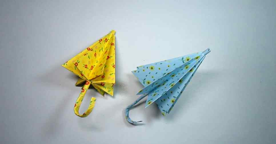 雨伞怎么折简单又漂亮 纸艺手工小雨伞的折法，简单又漂亮的雨伞手工折纸教程