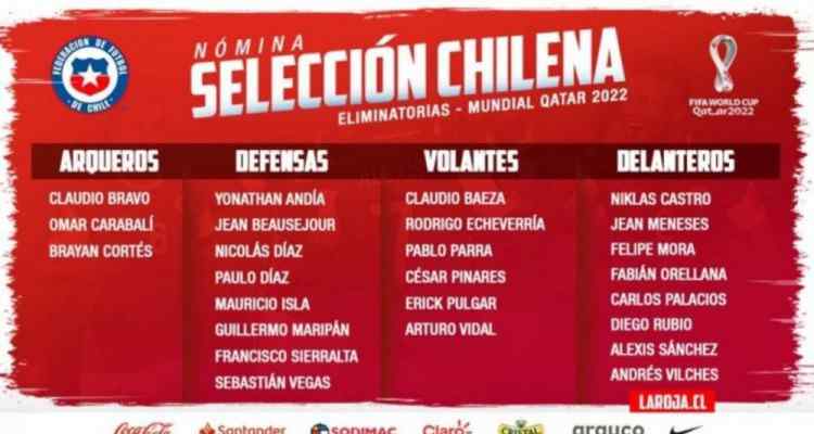 智利国家队 智利国家队大名单：桑切斯、比达尔领衔，布拉沃在列